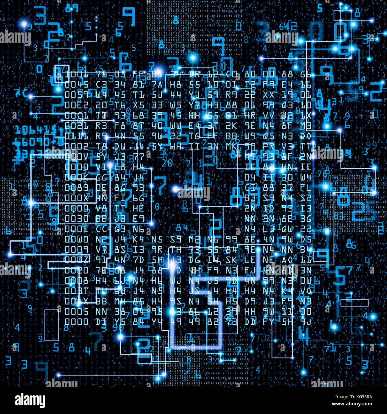 Code informatique, abstract illustration. Banque D'Images