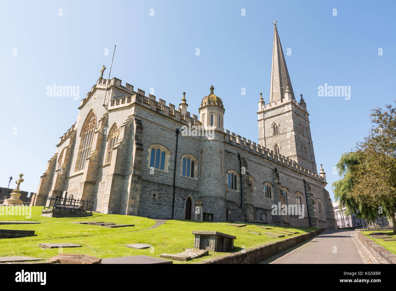 La cathédrale St Columb., Derry, Irlande du Nord Banque D'Images