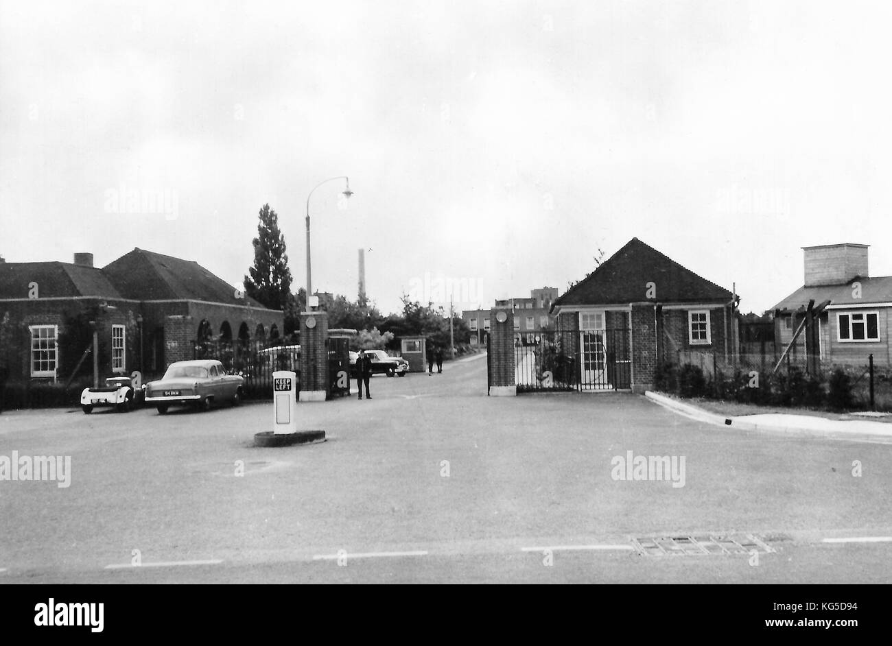 Voir l'historique du village d'Harwell et aere harwell en noir et blanc Banque D'Images