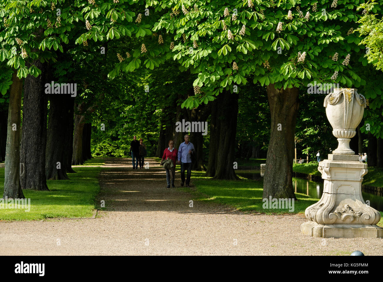 Le parc de Nordkirchen Wasserschloss (château), Münsterland, Rhénanie du Nord-Westphalie, Allemagne Banque D'Images