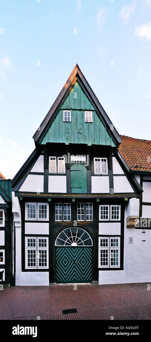 Osnabrück, Basse-Saxe, maison à colombages à Marienstrasse dans le Heger Tor Viertel (quartier) Banque D'Images