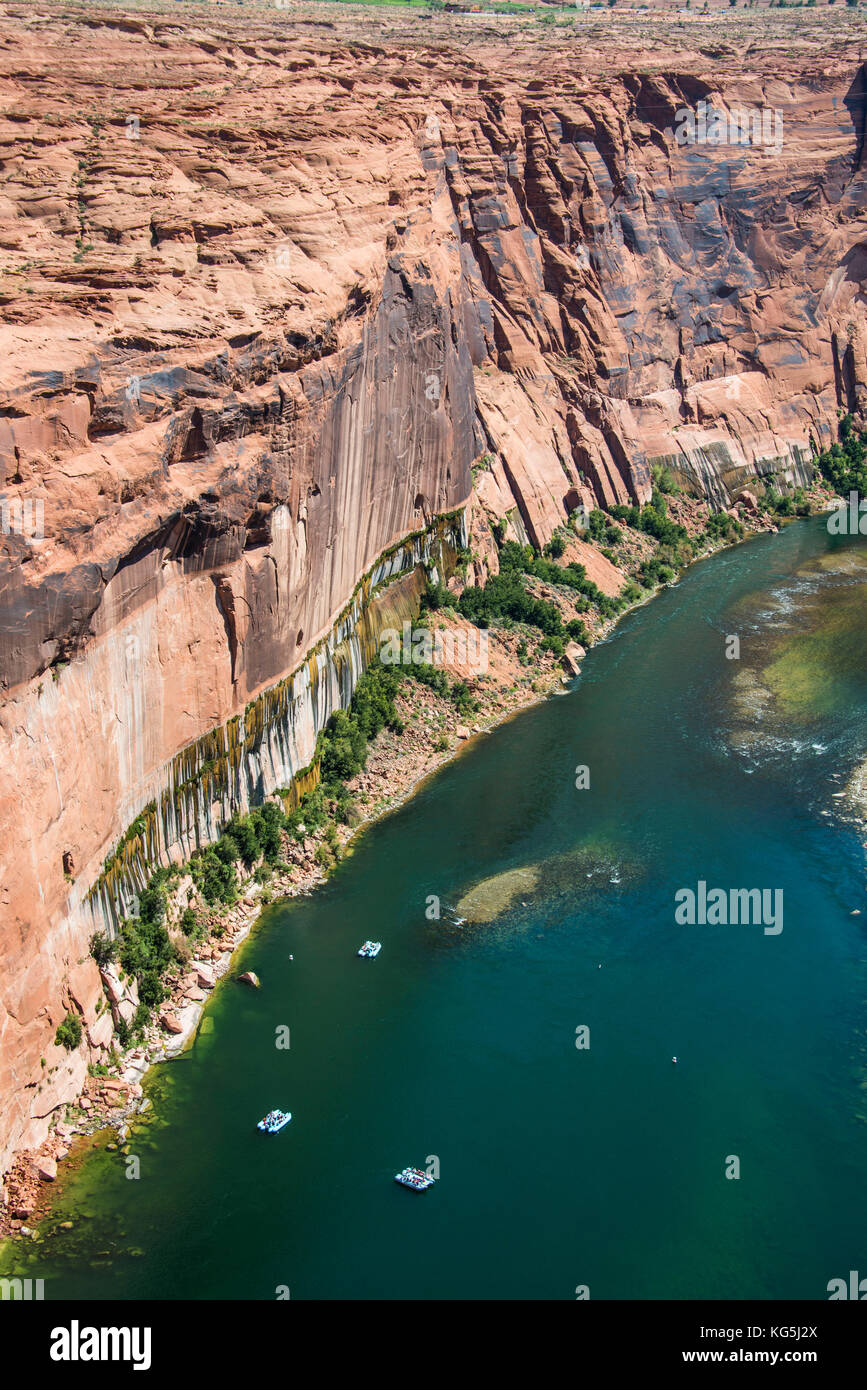 Au cours de la négliger et de Glen Canyon du fleuve Colorado dans l'Arizona du nord, page, united states Banque D'Images