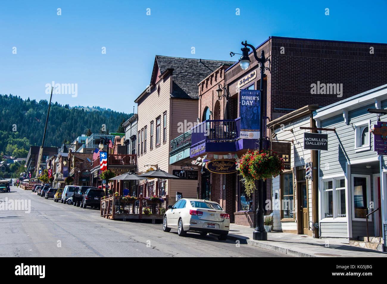 Le centre-ville de Park City, Utah, USA Banque D'Images