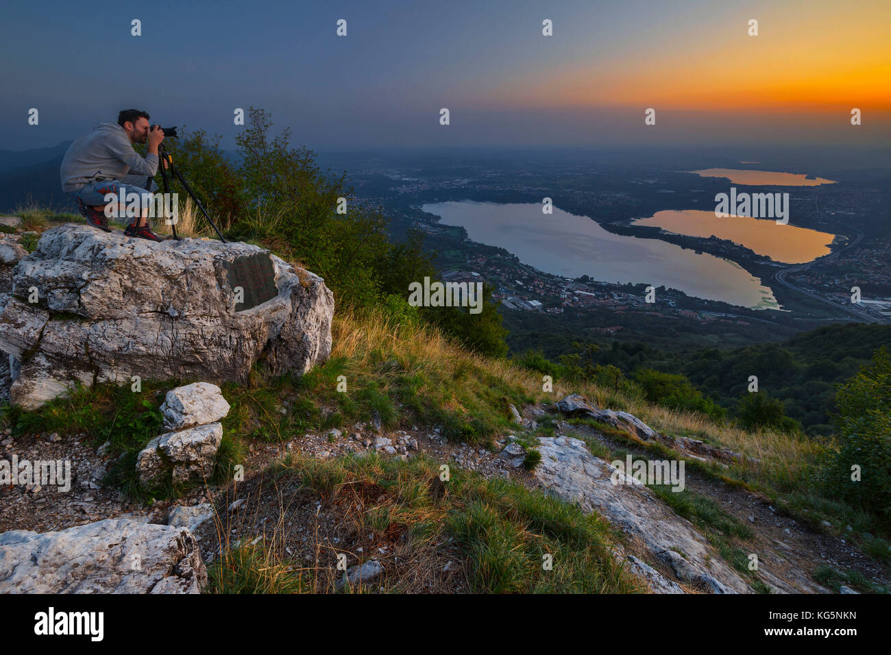 Capture d'une photographe panorama de la Brianza, province de Lecco, Brianza, Lombardie, Italie, Europe Banque D'Images