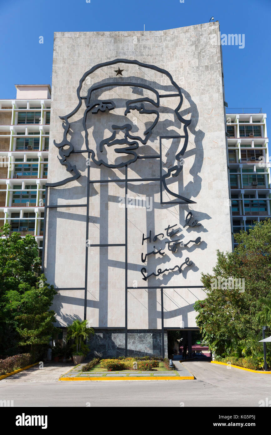 Cuba, République de Cuba, Amérique centrale, île des Caraïbes. La ville de la Havane, place de la Révolution. Banque D'Images