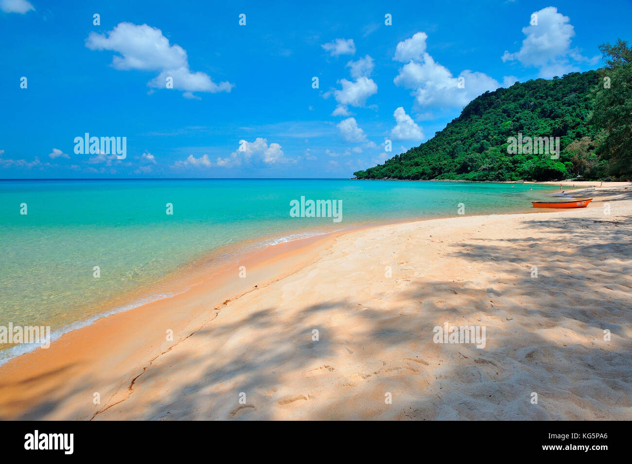 Le Cambodge, Sihanoukville, l'île de Koh rong samloem, sunset beach Banque D'Images