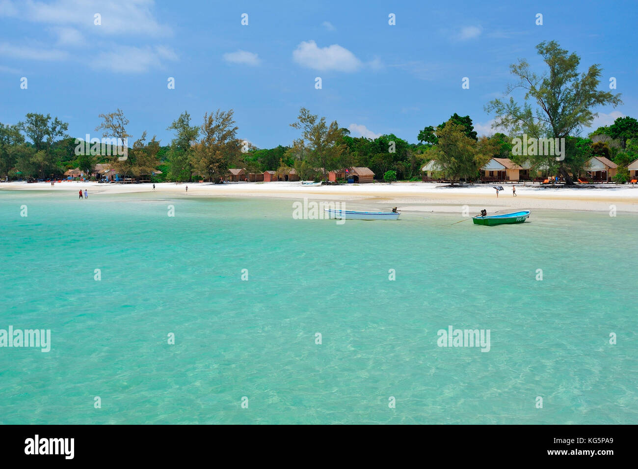 Le Cambodge, Sihanoukville, l'île de Koh rong samloem, saracen bay beach Banque D'Images