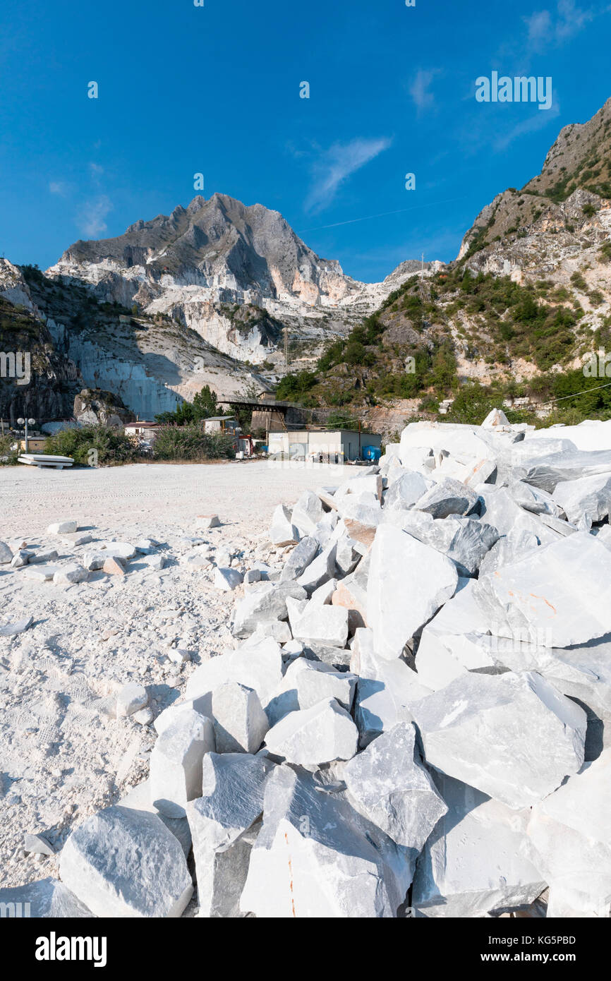 Carrières de marbre, Massa Carrara, toscane, italie Banque D'Images