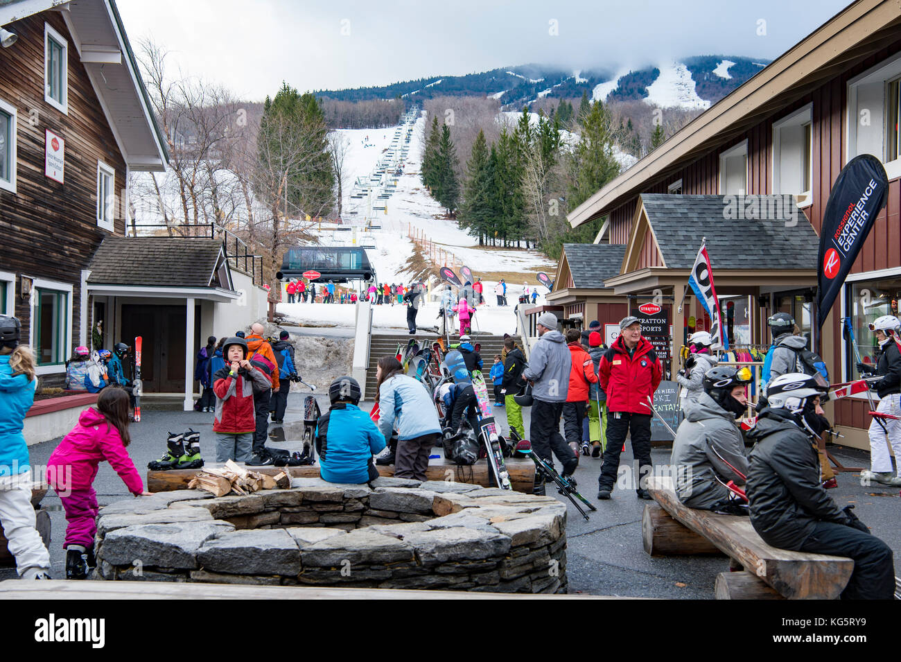 Stratton ski village montana, USA. Banque D'Images