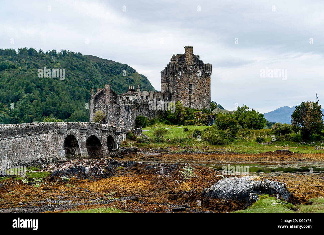 Le Château d'Eilean Donan, Loch Duid - Highlands, Ecosse, Royaume-Uni Banque D'Images