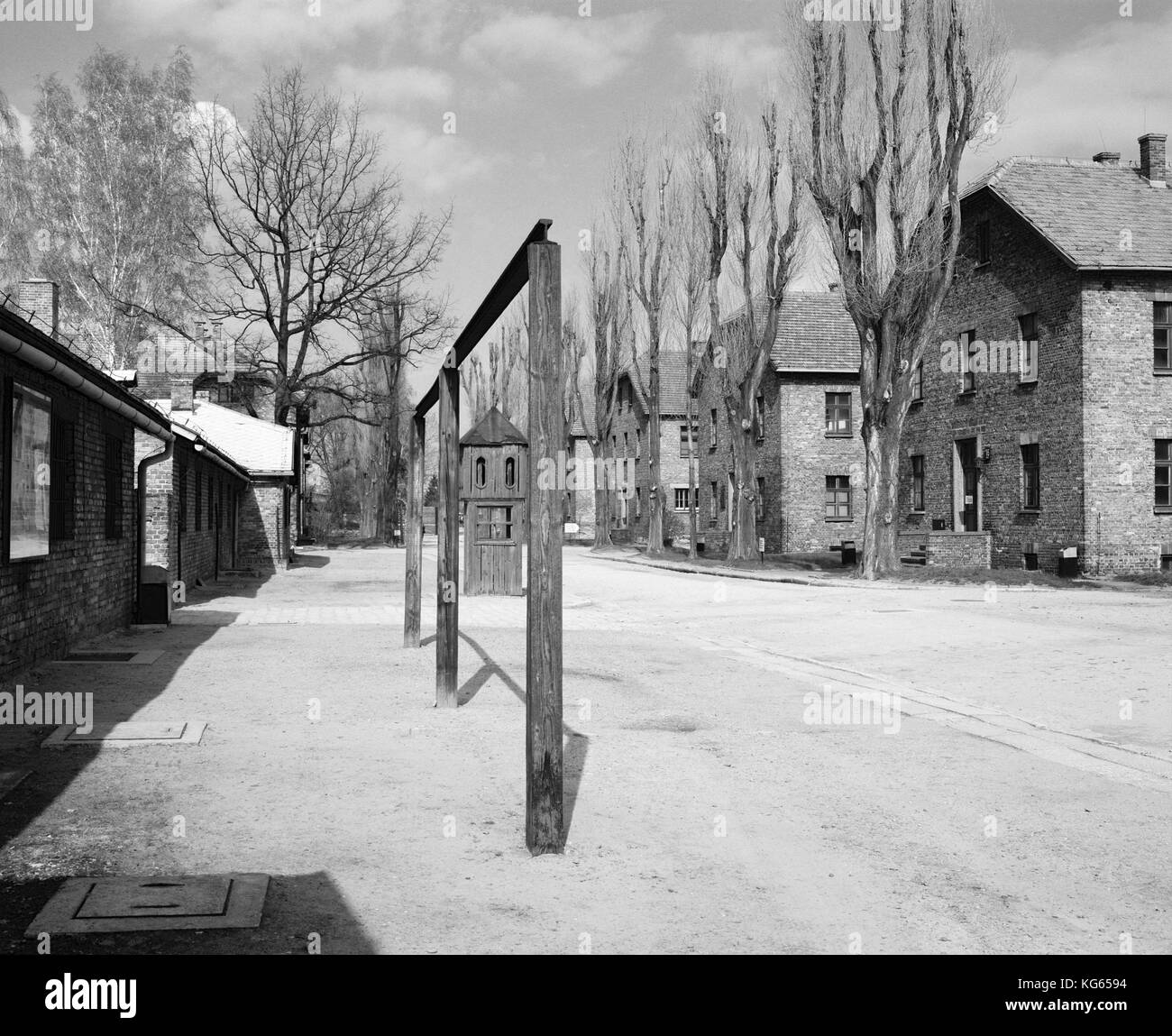 Camp de concentration, Pologne, Auschwitz, Birkenau Banque D'Images