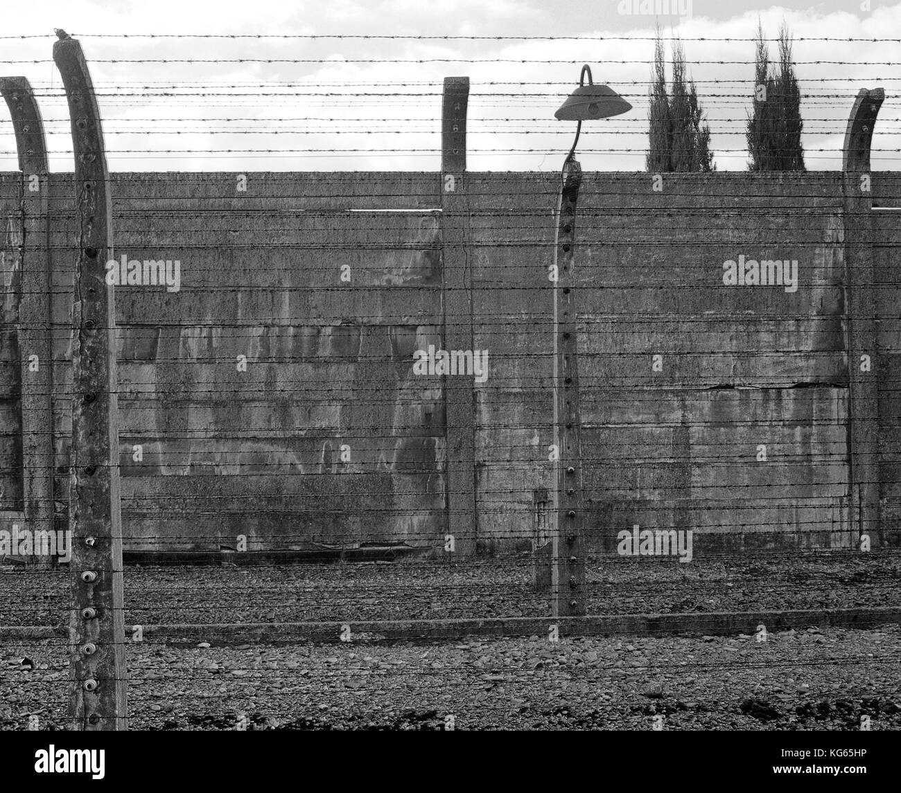 Camp de concentration, Pologne, Auschwitz, Birkenau Banque D'Images