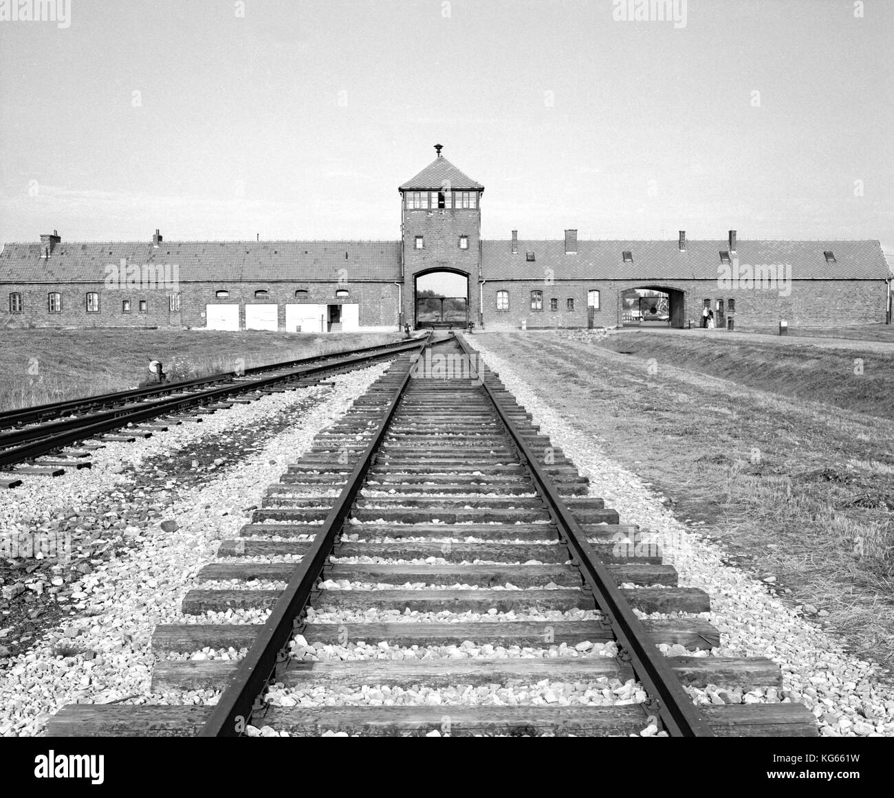 Camp de concentration, Pologne, Auschwitz, Birkenau Banque D'Images