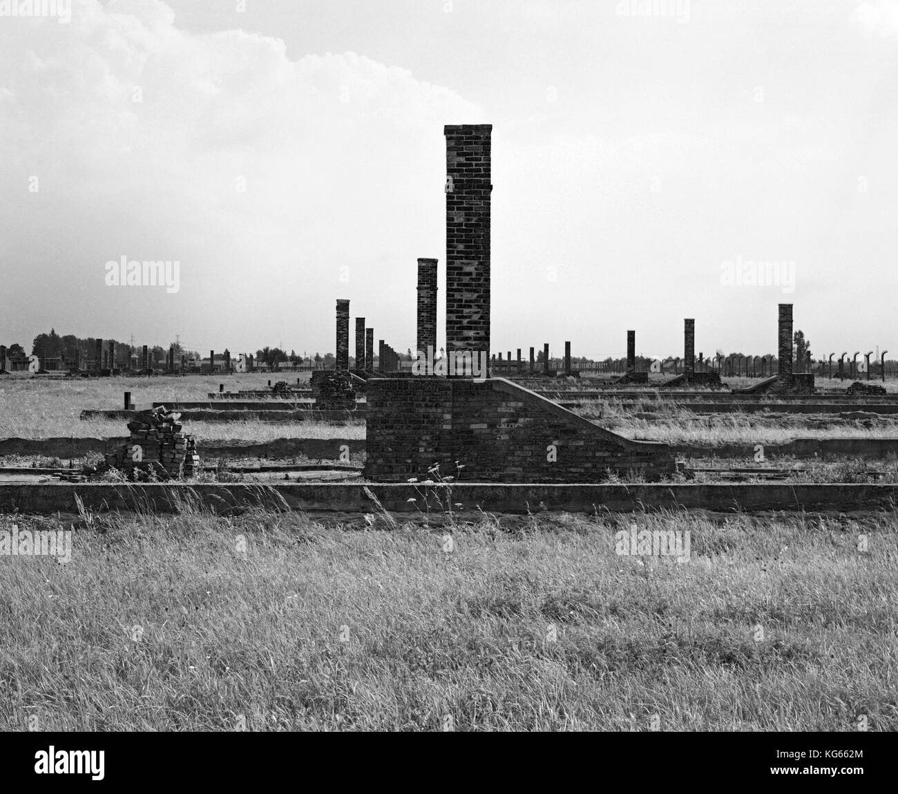 Camp de concentration, Pologne, Auschwitz, Birkenau Banque D'Images