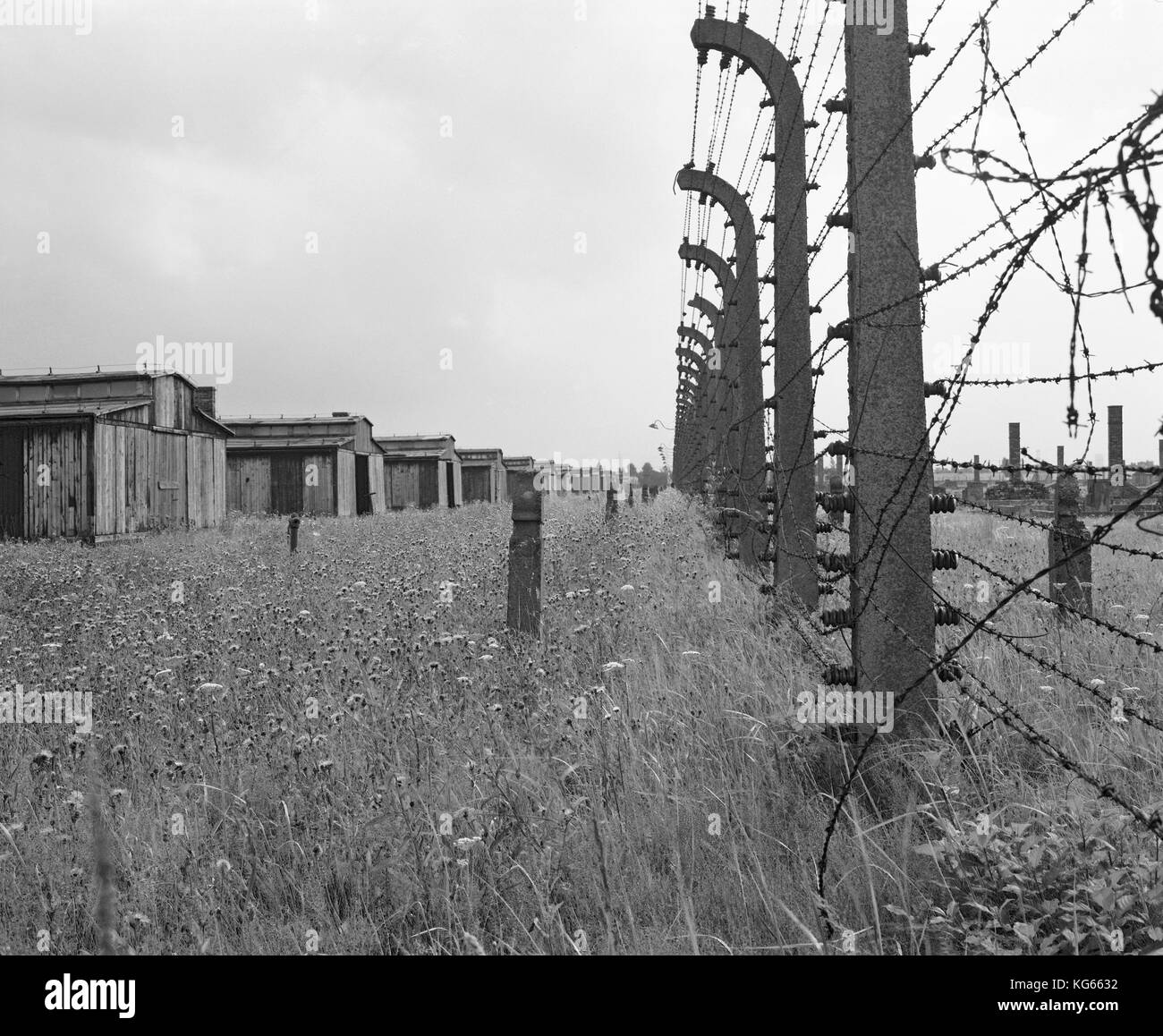 Camp de concentration, Pologne, Auschwitz, Birkenau Banque D'Images