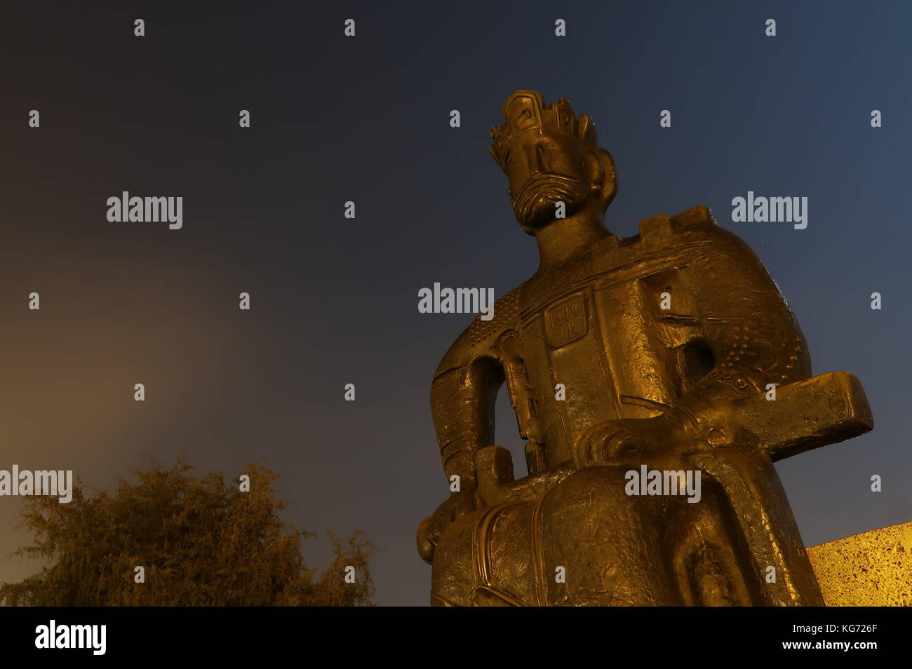 Statue du prince Lazar, Belgrade - Serbie Banque D'Images