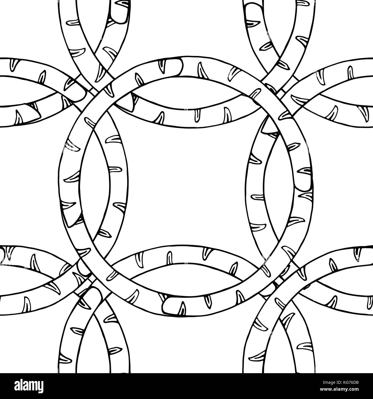 Motif floral Transparent monochrome de branches cercle. éléments dessinés à la main, pour les cartes de vœux, affiches, invitations, menu, papier, textiles, vêtements, w Illustration de Vecteur