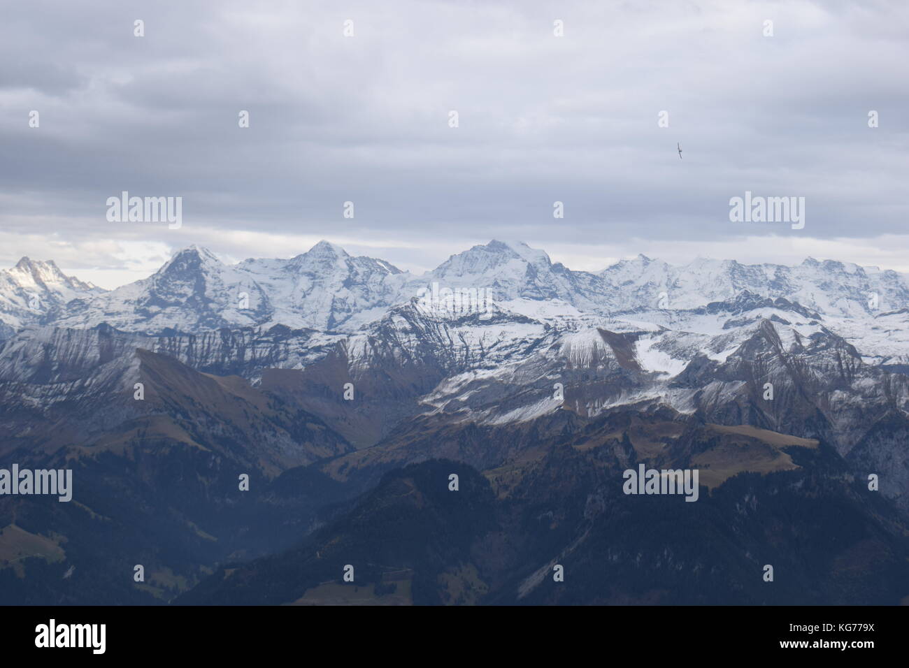 Panorama des Alpes suisses Banque D'Images