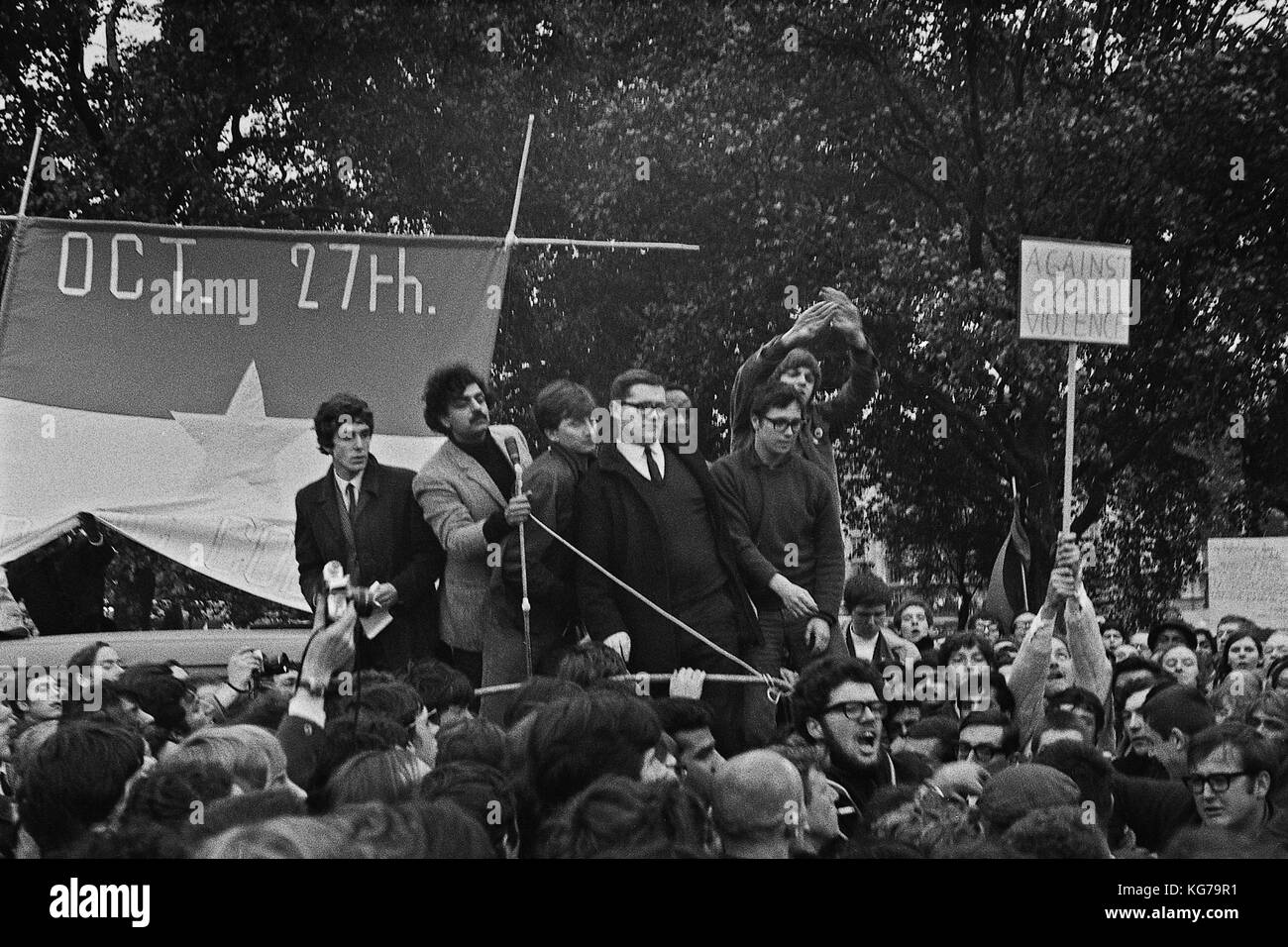 Rassemblement contre la guerre du vietnam londres octobre 1968 Protestation Banque D'Images