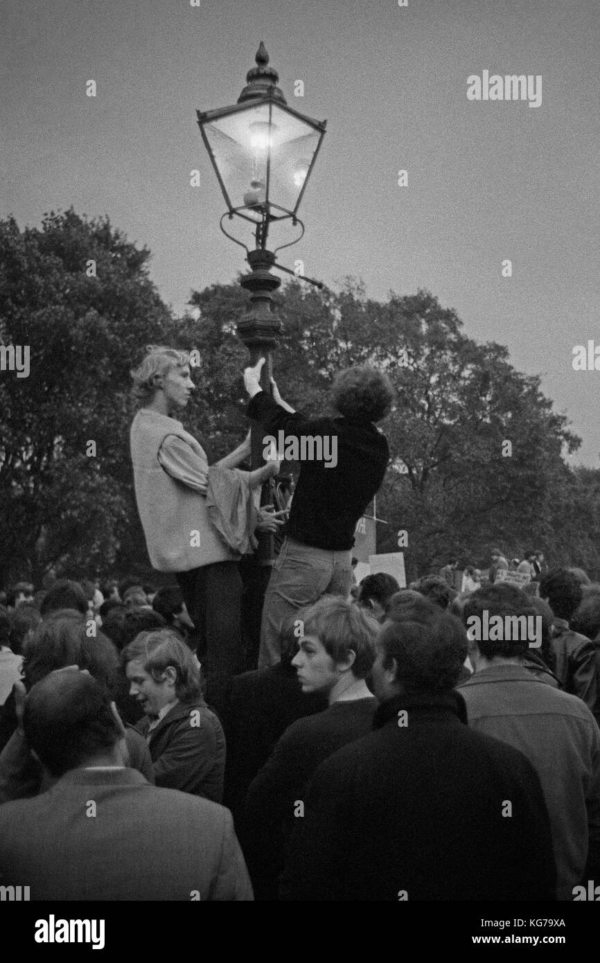 Rassemblement contre la guerre du Vietnam protestation de Londres octobre 1968 Banque D'Images