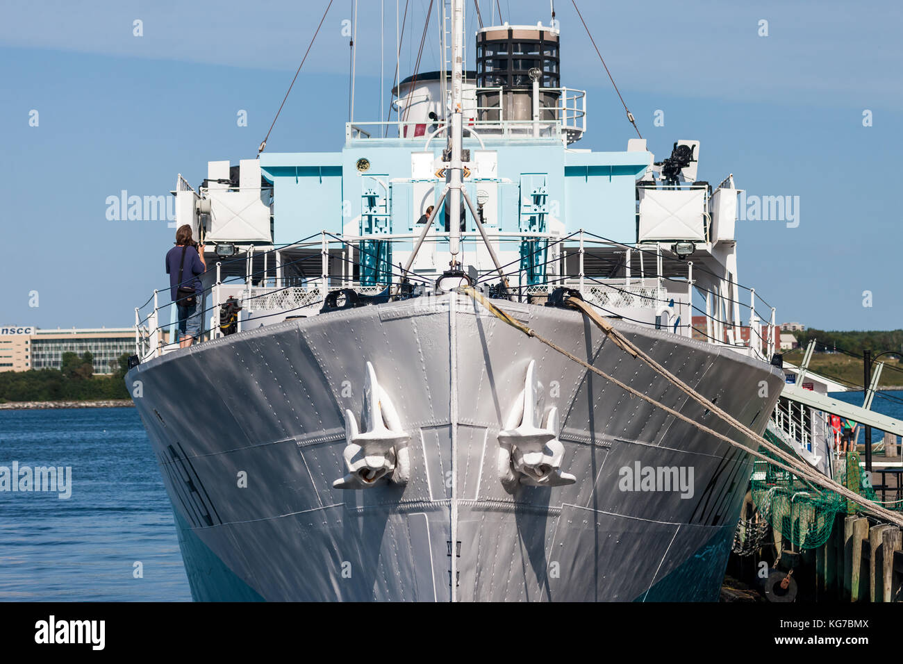 Halifax, Canada - le 29 août 2017 : Le NCSM Sackville, une Corvette de classe Flower qui a servi de navire d'escorte pendant la Seconde Guerre mondiale. Banque D'Images