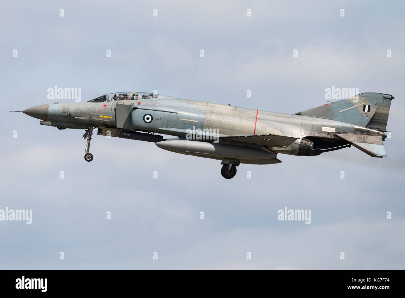 Le McDonnell Douglas F-4 Phantom II en avion de chasse de l'Armée de l'Air hellénique à la Base Aérienne de Florennes en Belgique. Banque D'Images
