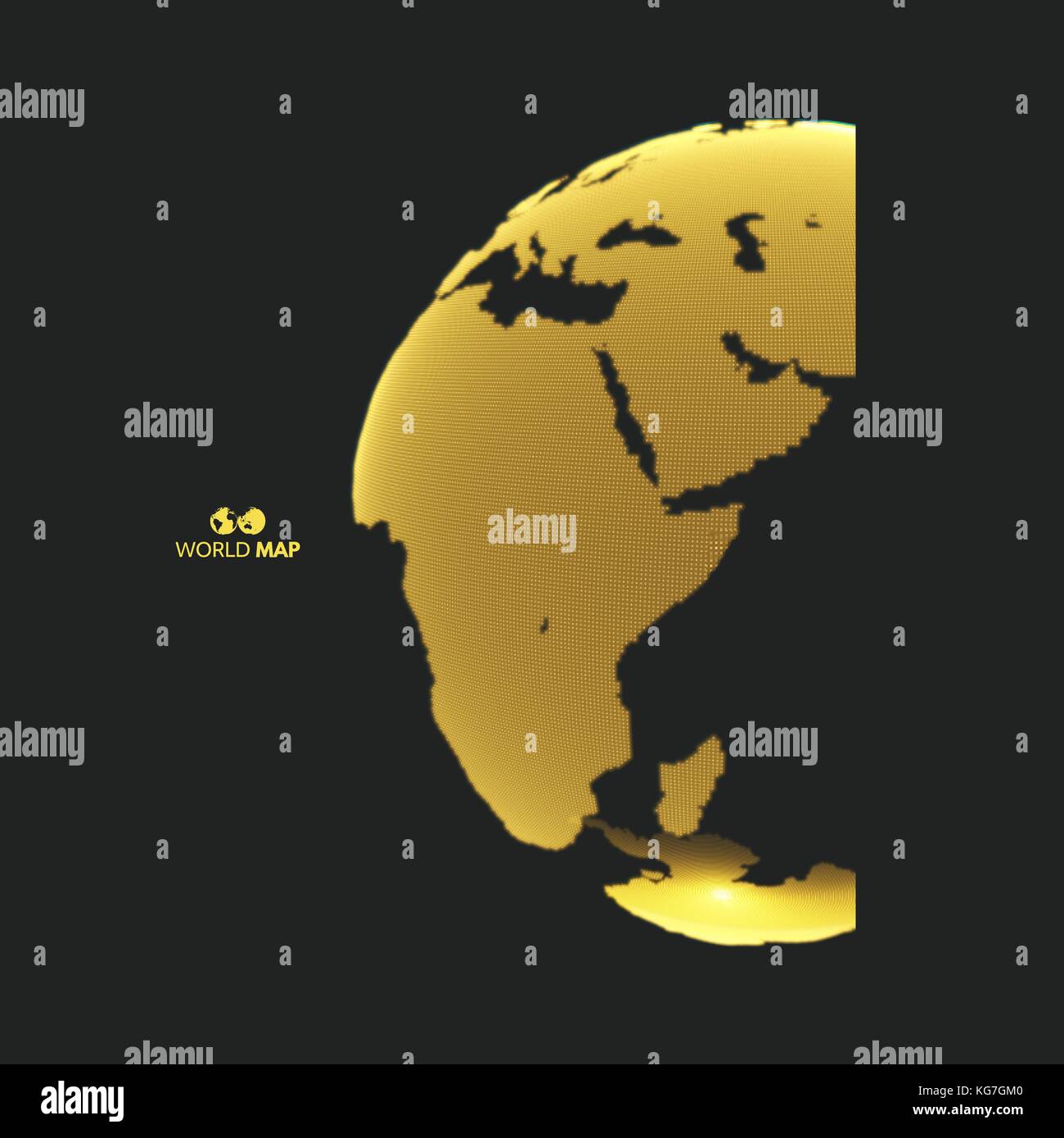 L'Afrique et l'Europe. monde. global business concept marketing. style pointillé. Conception de l'éducation, la science, les présentations web. Illustration de Vecteur