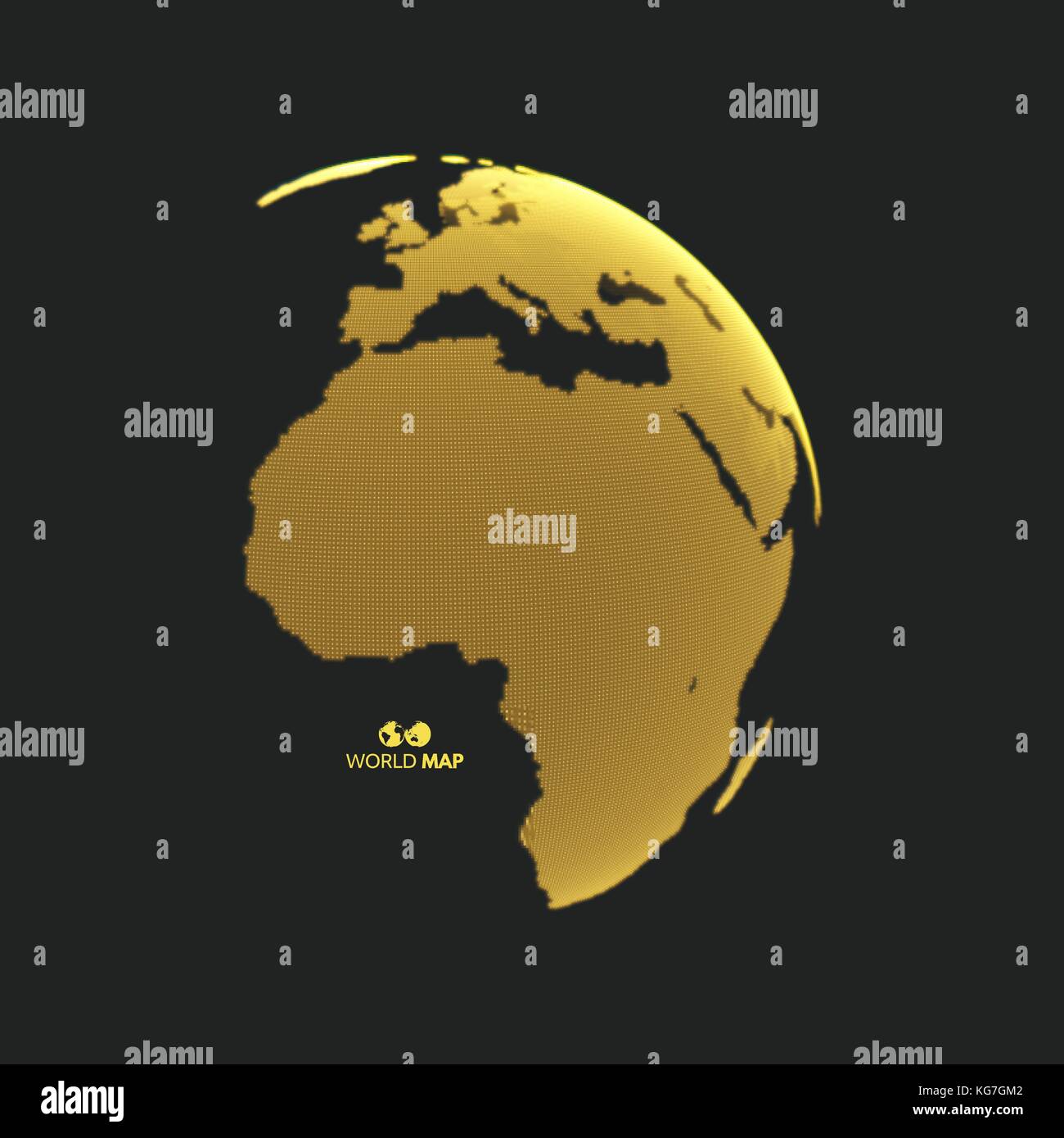 L'Afrique et l'Europe. monde. global business concept marketing. style pointillé. Conception de l'éducation, la science, les présentations web. Illustration de Vecteur