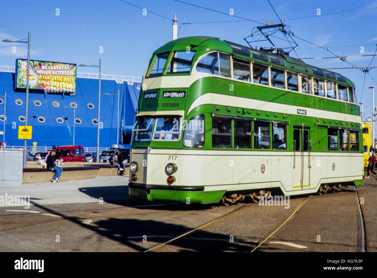 Blackpool tram no.717 image prise en septembre 2010 Banque D'Images