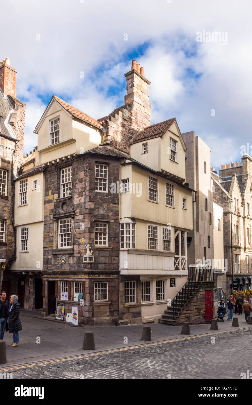 John Knox House, la maison de John Knox, historique du xvie siècle, Édimbourg, Écosse, Royaume-Uni Banque D'Images