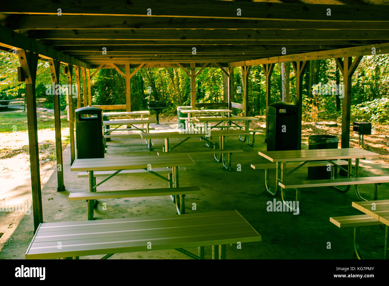 Un parc vide avec aucun peuple présent Banque D'Images