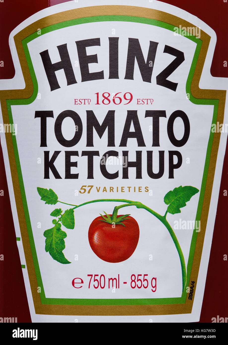 Heinz ketchup label Banque de photographies et d'images à haute résolution  - Alamy