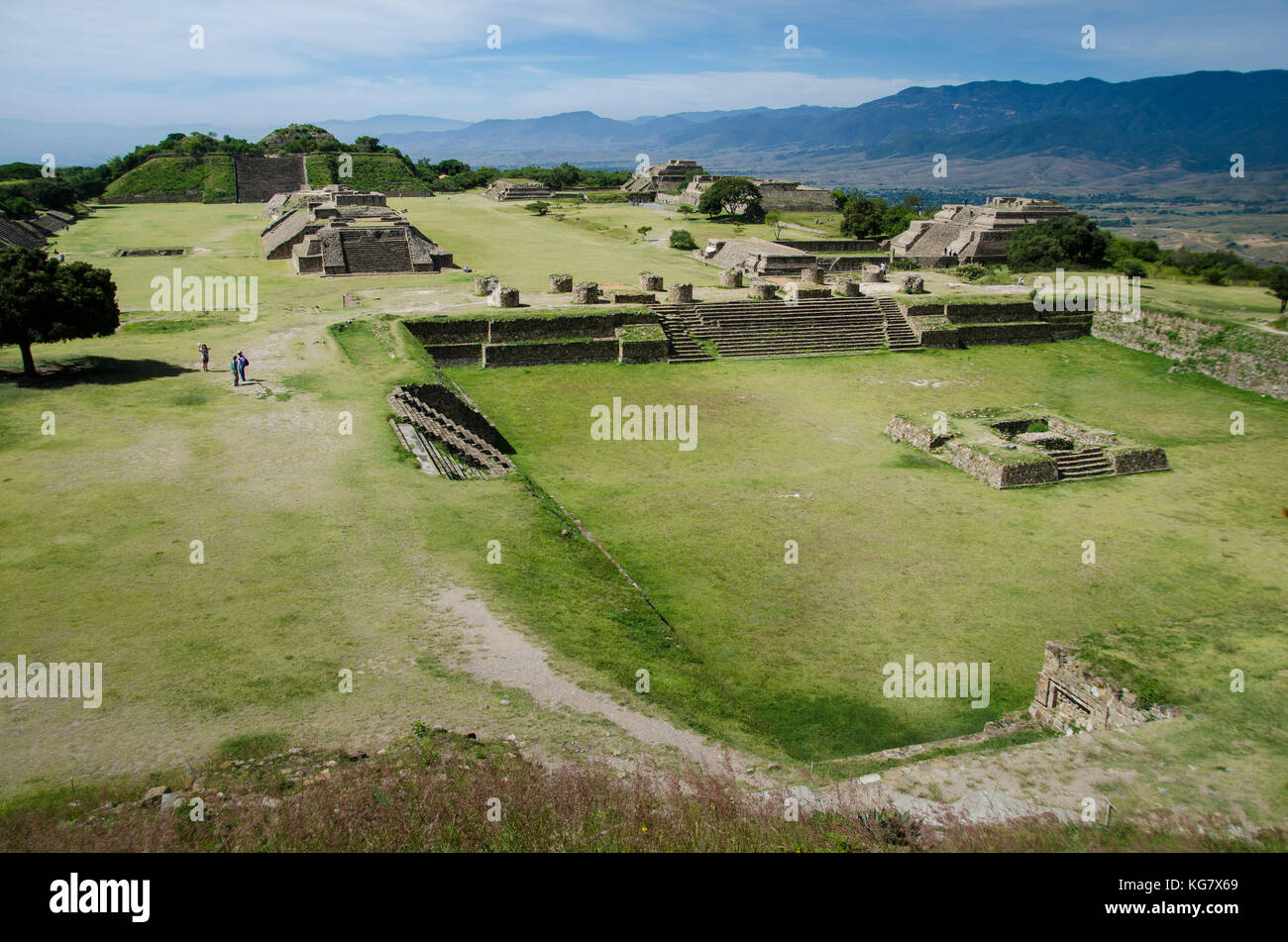 Sur les pyramides de Monte Alban, à Oaxaca, au Mexique. Credit : Karal Pérez / Alamy Banque D'Images