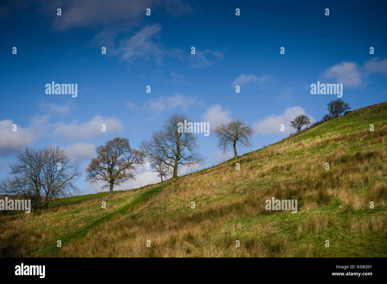 Balade à vélo autour du réservoir de stocks, The Plough, Lancashire, Royaume-Uni. Banque D'Images