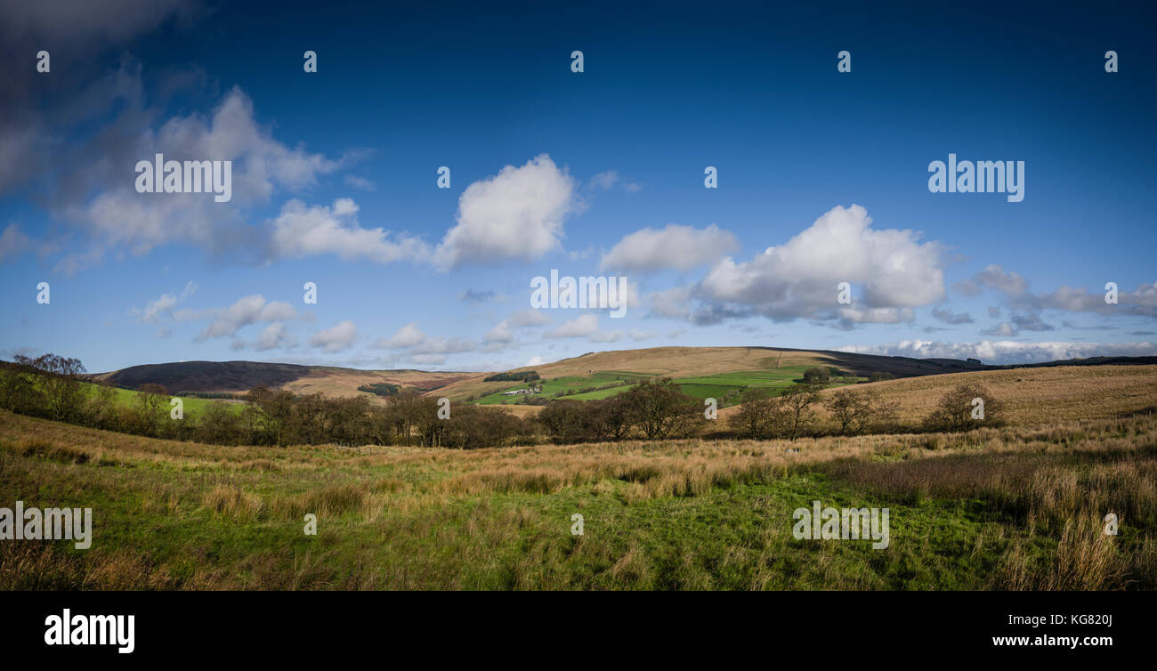 Balade à vélo autour du réservoir de stocks, The Plough, Lancashire, Royaume-Uni. Banque D'Images