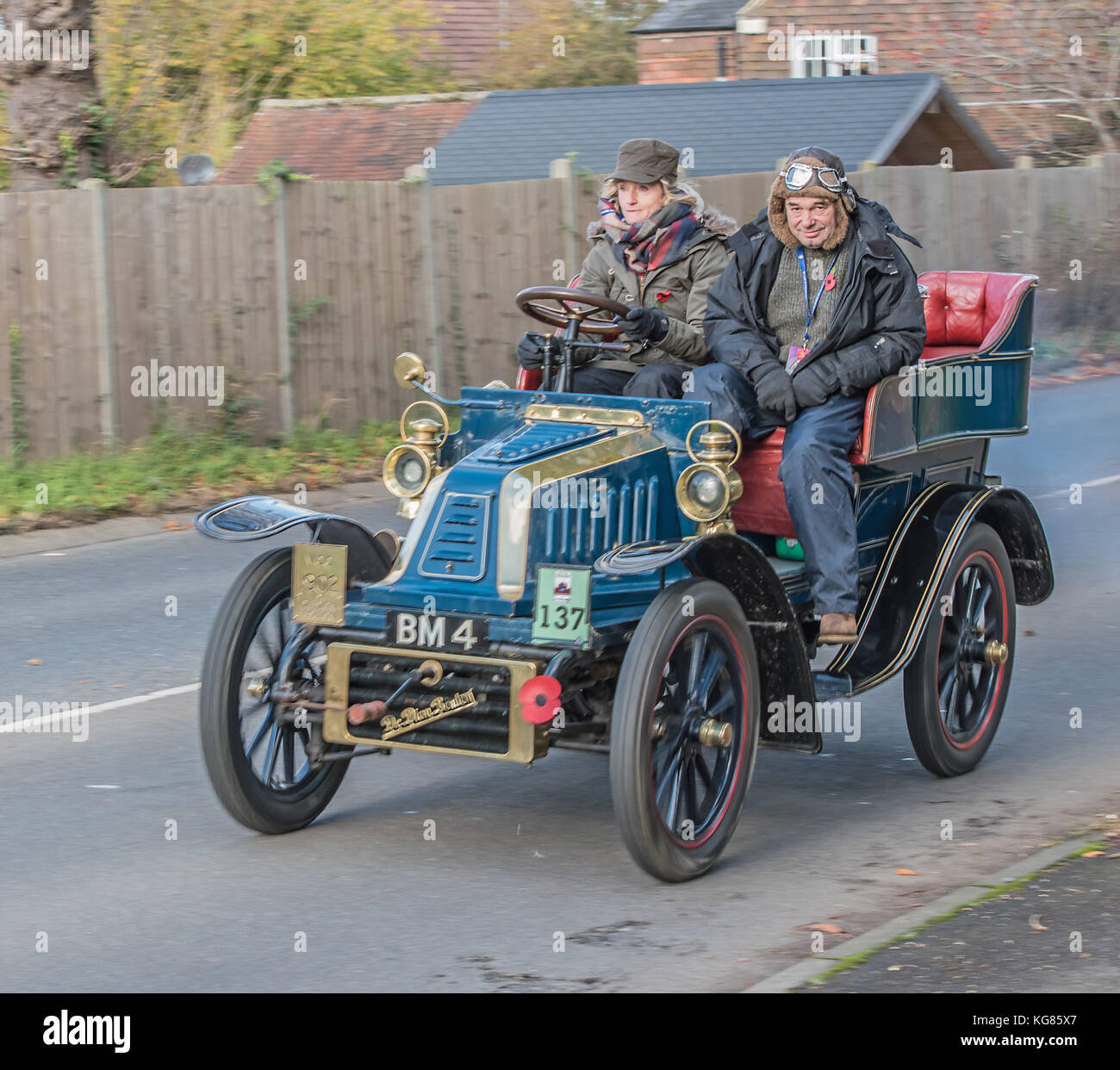 London-Brighton Vintage Car Rally 5 Novembre 2017 Banque D'Images