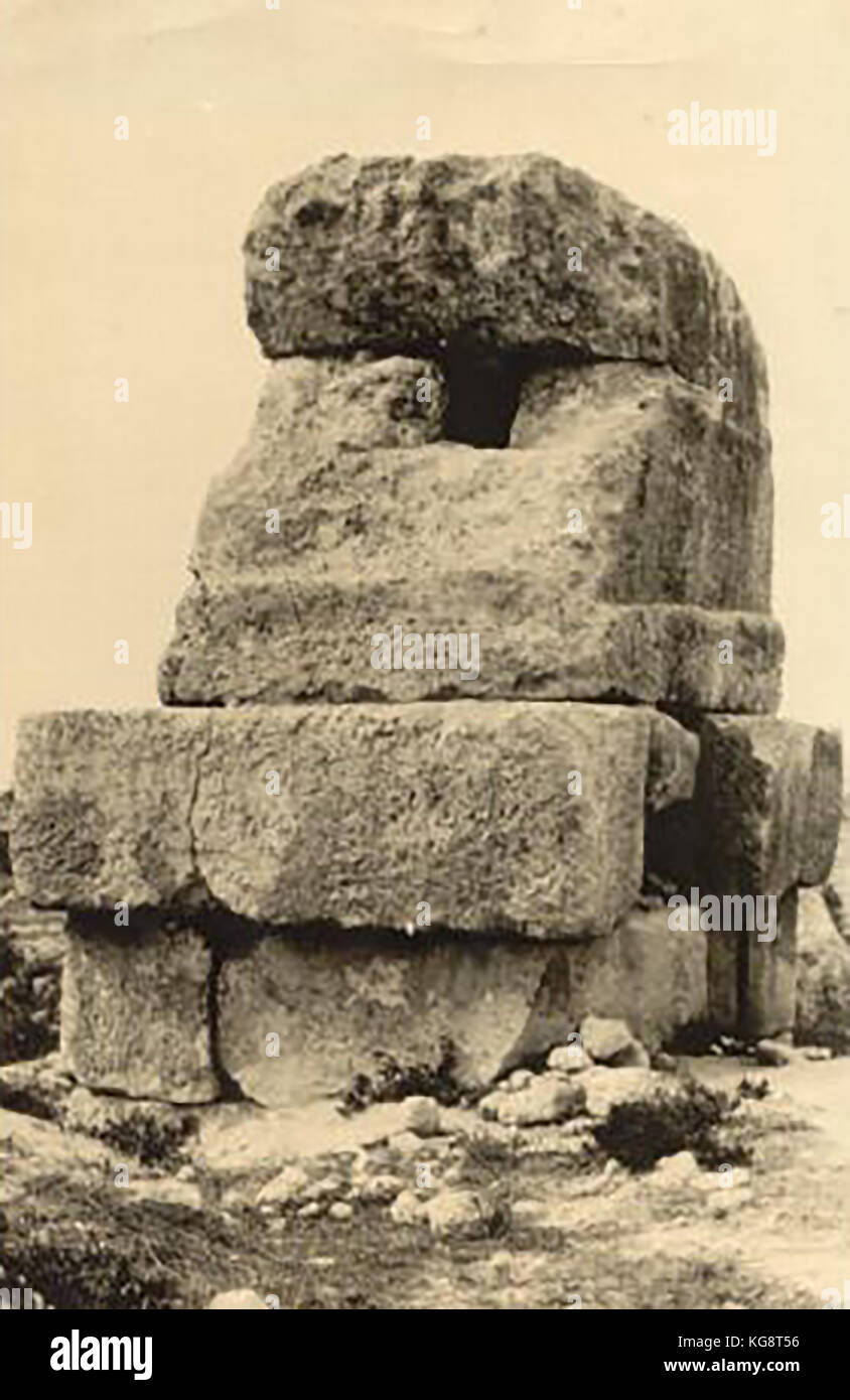La Franc-maçonnerie - ce qu'on appelle la tombe d'Hiram , PALESTINE - Situé à 6 kilomètres au sud-est de Tyr, près du village de Hannaouiye-Hanawiya sur la route de Qana Banque D'Images