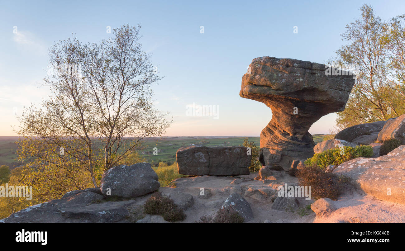 Brimham rocks table des druides Banque D'Images