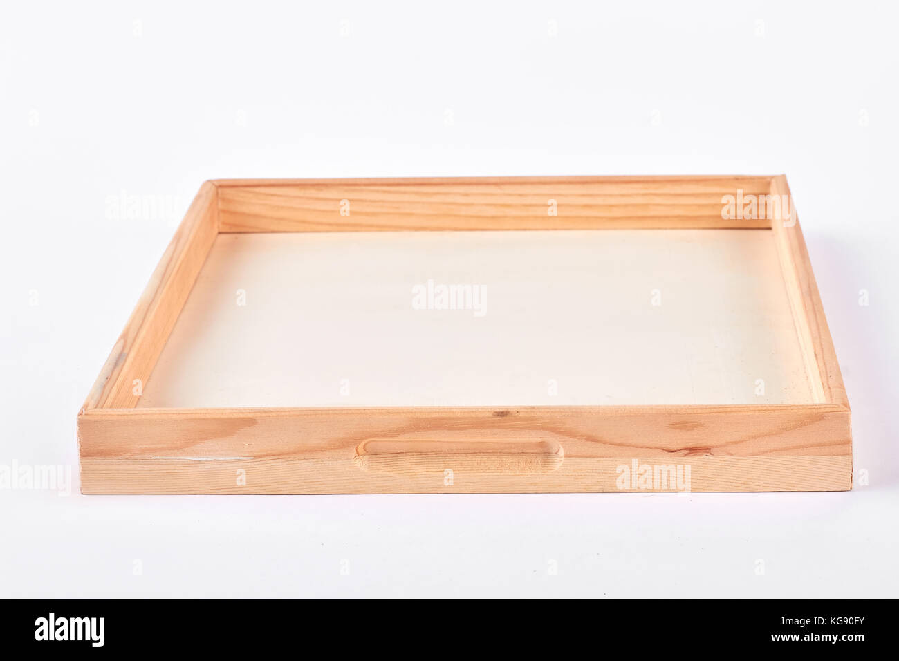 Structure en bois, sur fond blanc. Banque D'Images