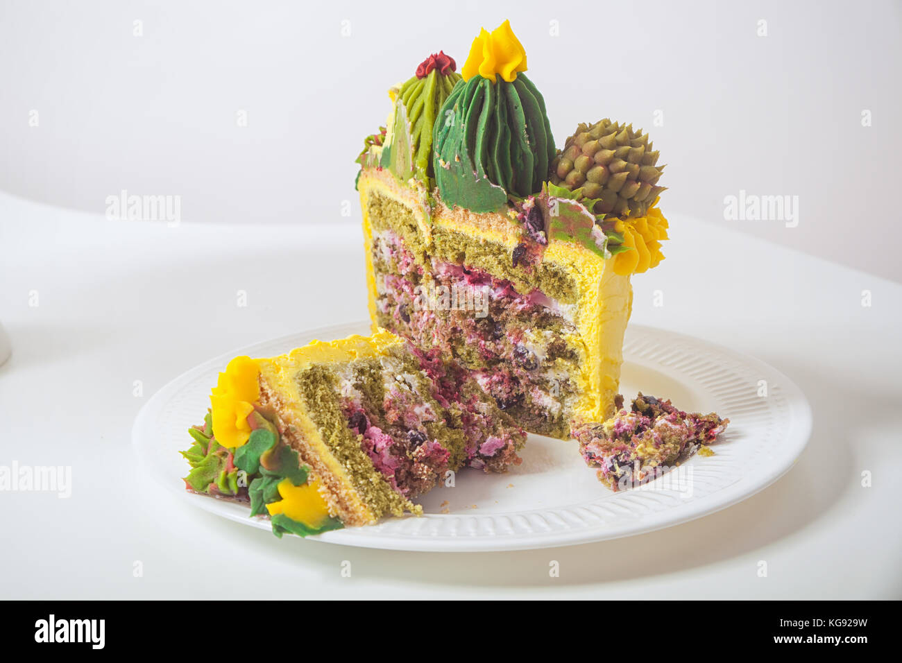 Biscuit Jaune Gateau Decore Avec Une Creme Verte Sous La Forme De Fleurs Et Cactus Dans Une Cuisine Legere Photo Stock Alamy Biscuit Jaune Gateau Decore Avec Une Creme Verte Sous La Forme De Fleurs Et Cactus Dans Une Cuisine Legere Photo Stock Alamy