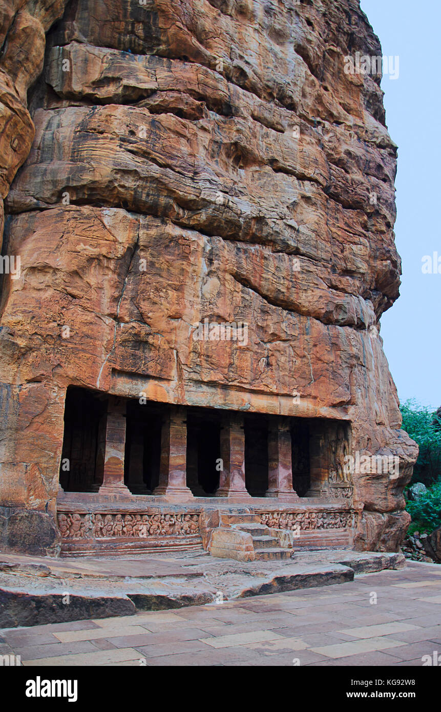 Badami grottes, badami, bagalkot, Karnataka, Inde Banque D'Images