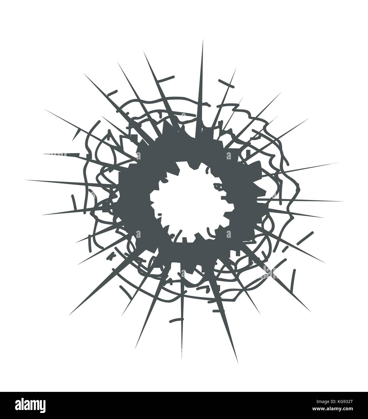 Verre concassé à la main, vector illustration Illustration de Vecteur