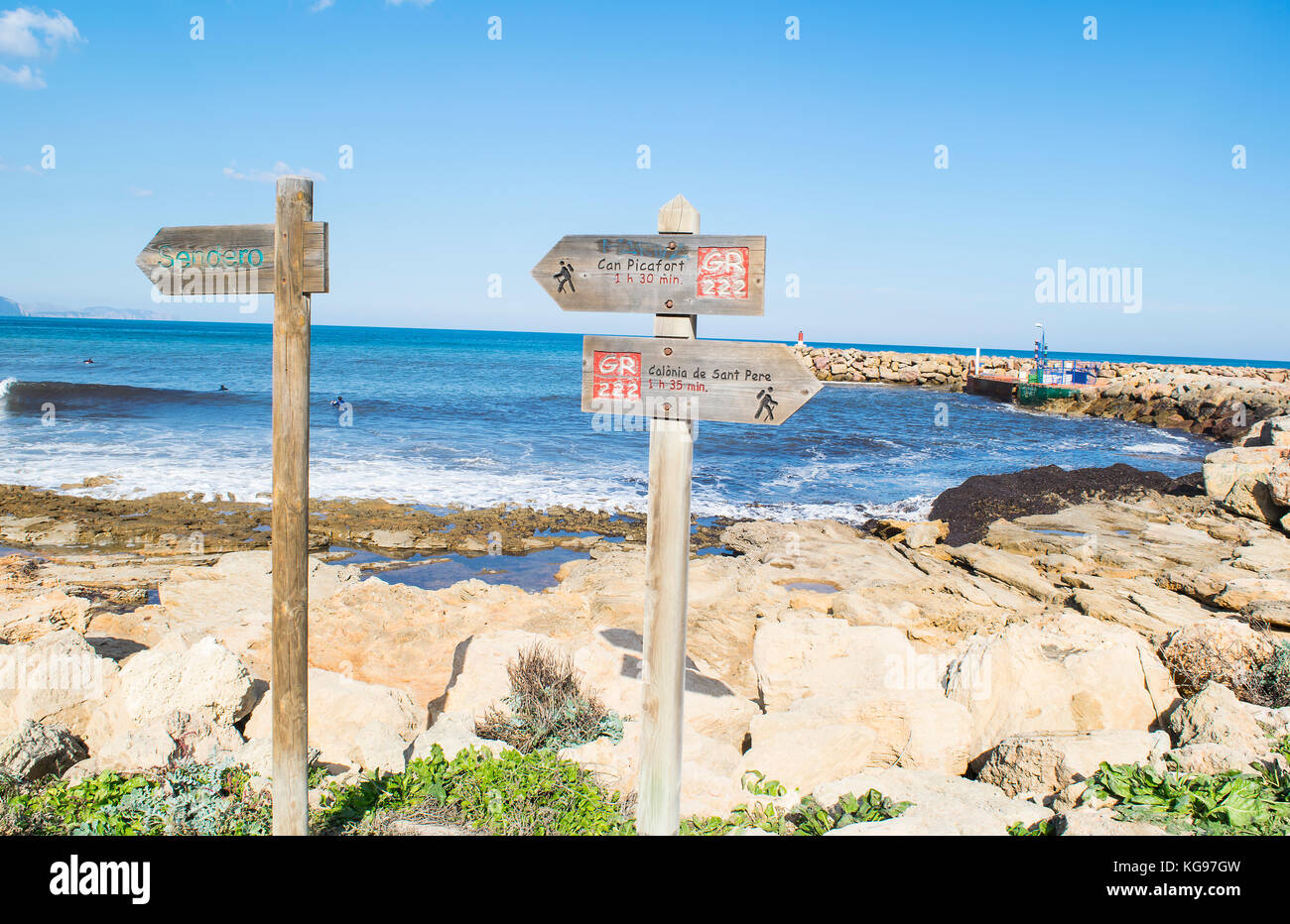 Des sentiers de randonnée, Mallorca, Espagne Banque D'Images