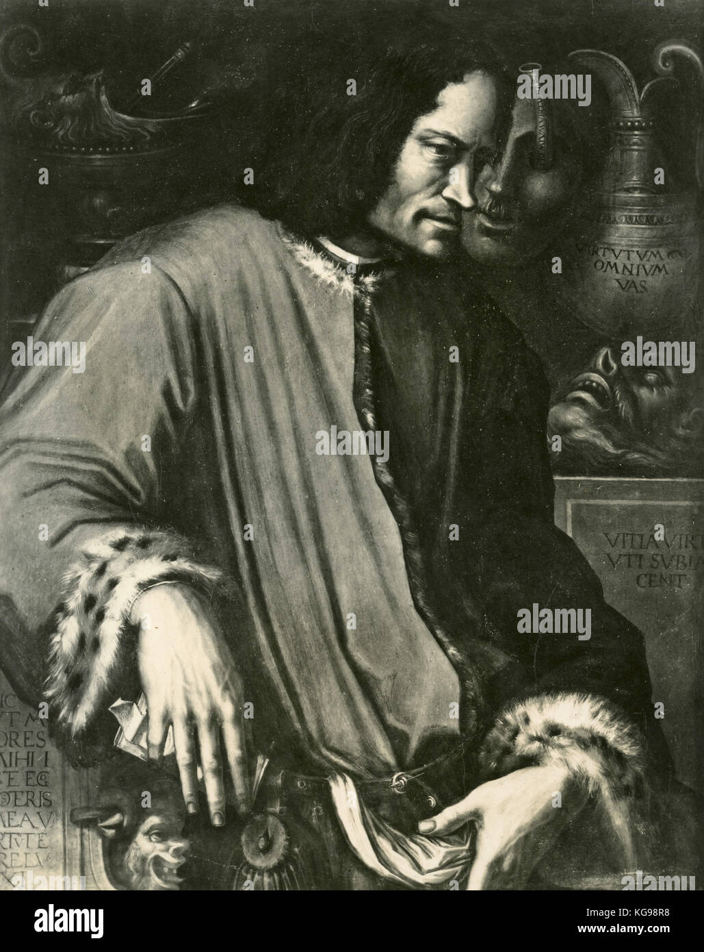 Portrait de Laurent de Médicis dit le Magnifique, la peinture de Giorgio Vasari Banque D'Images
