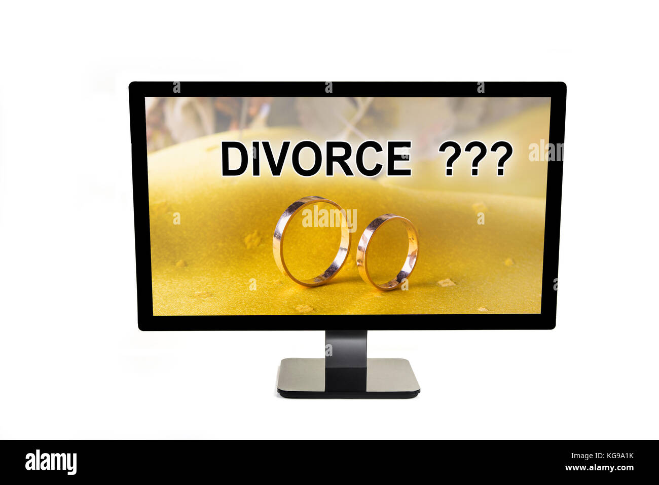 Le mariage entre l'homme et la femme peuvent se retrouver avec un divorce Banque D'Images