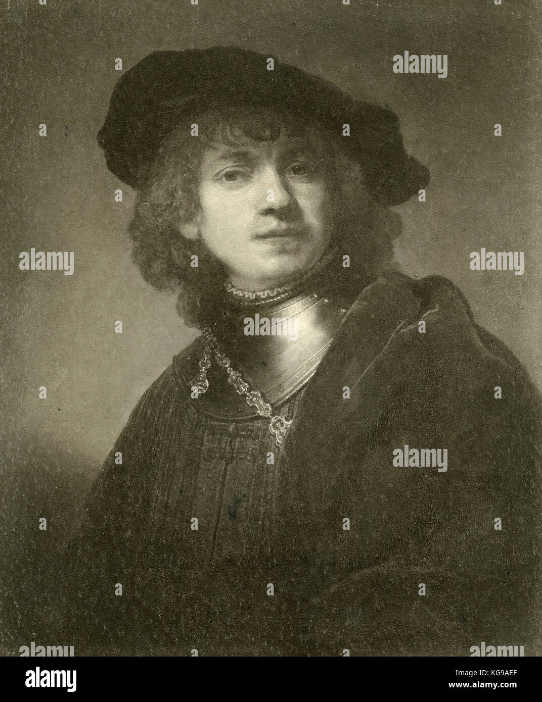 Auto-portrait de Rembrandt peintre Banque D'Images