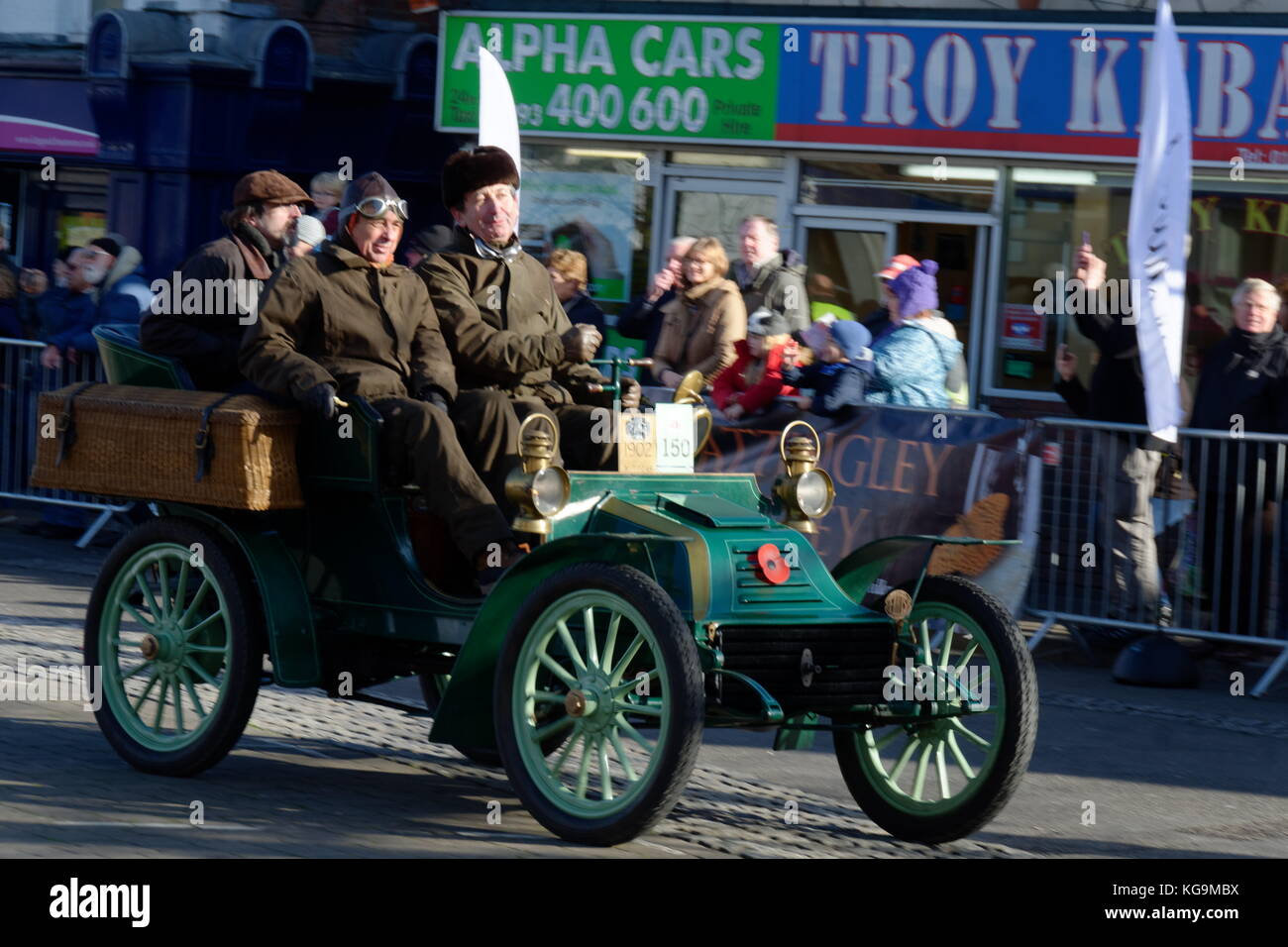 121e Londres à Brighton Veteran Car Run annuel - 1902 - Autocar - BS 8584 Banque D'Images