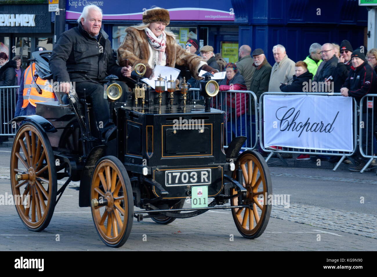 121e Londres à Brighton Veteran Car Run annuel - 1897 - Panhard et Levassor - 1703 R Banque D'Images