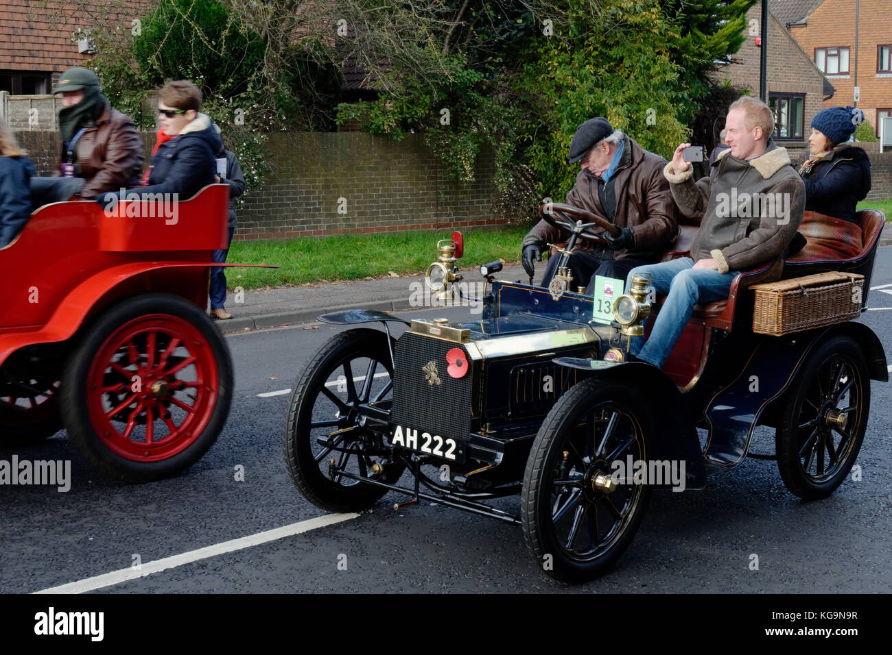 121e Londres à Brighton Veteran Car Run annuel - 1902 - Peugeot - AH 222 Banque D'Images