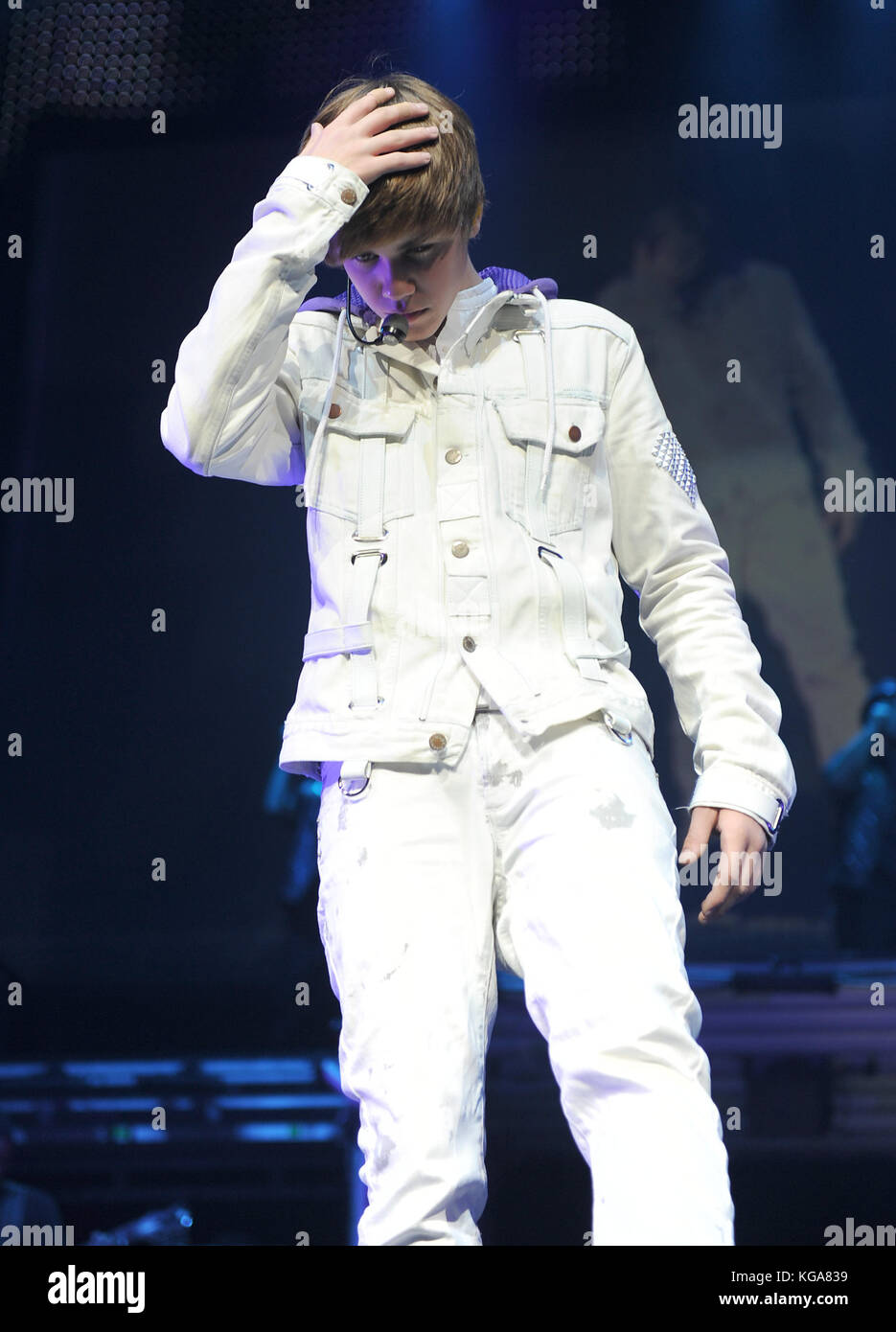 Justin Bieber en concert à l'American Airlines Arena de Miami en Floride. 18 Décembre 2010. Personnes: Justin Bieber Crédit: Hoo-Me.com/Mediapunch Banque D'Images